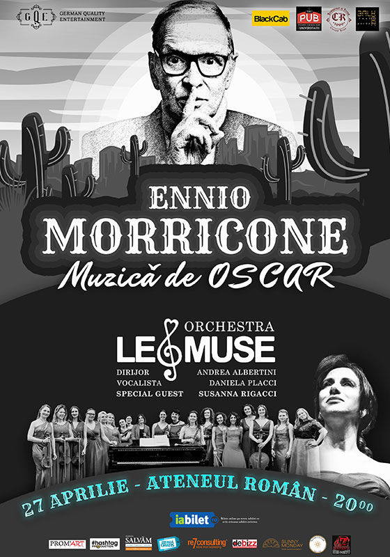 AFis Ennio Morricone MUZICA DE OSCAR LA ATENEUL ROMAN